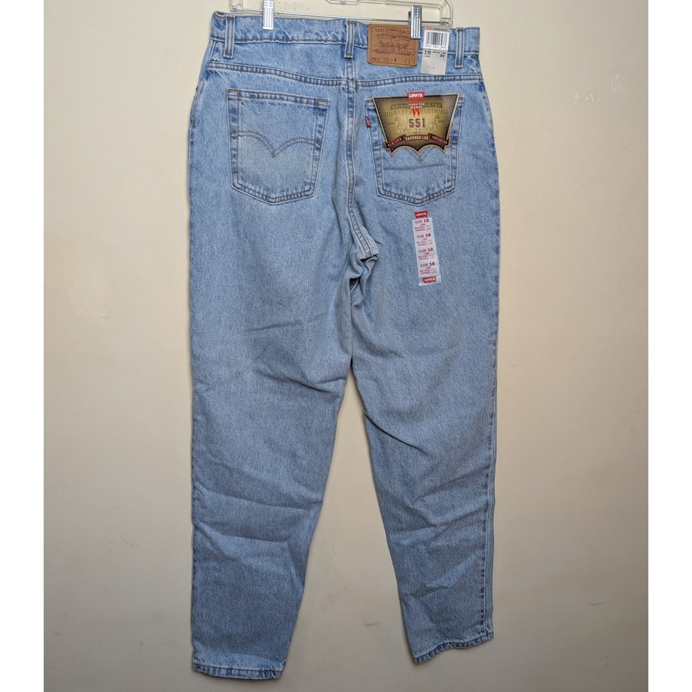 Vintage Levi's 551 Jeans Women's 16 Long (33x31) Blue Denim USA New Unworn DS